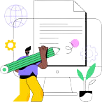 Proofreading and editing service illustration